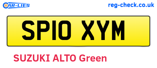 SP10XYM are the vehicle registration plates.