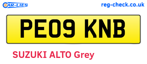 PE09KNB are the vehicle registration plates.