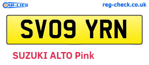 SV09YRN are the vehicle registration plates.