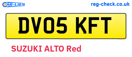 DV05KFT are the vehicle registration plates.
