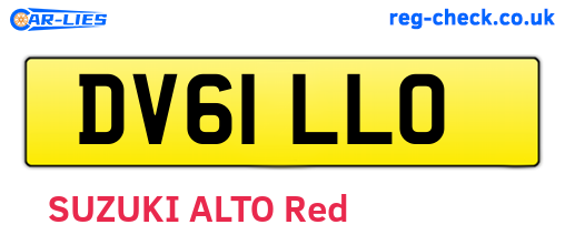 DV61LLO are the vehicle registration plates.