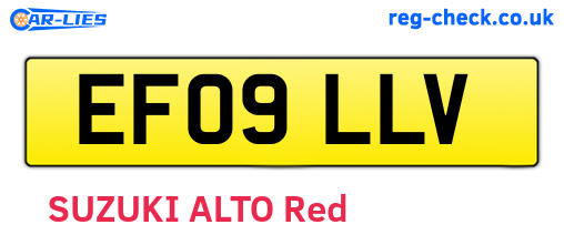 EF09LLV are the vehicle registration plates.