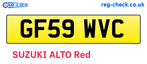 GF59WVC are the vehicle registration plates.
