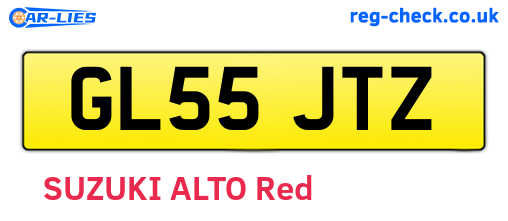 GL55JTZ are the vehicle registration plates.