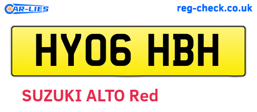 HY06HBH are the vehicle registration plates.