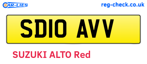SD10AVV are the vehicle registration plates.