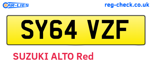 SY64VZF are the vehicle registration plates.