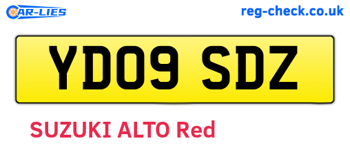 YD09SDZ are the vehicle registration plates.