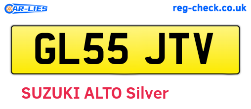GL55JTV are the vehicle registration plates.