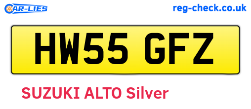 HW55GFZ are the vehicle registration plates.