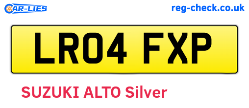 LR04FXP are the vehicle registration plates.