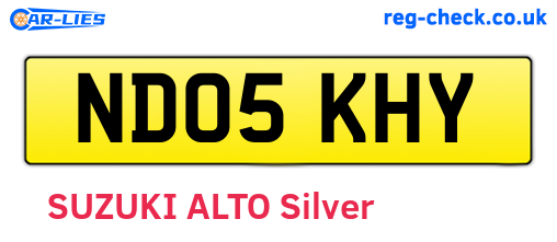 ND05KHY are the vehicle registration plates.
