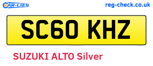 SC60KHZ are the vehicle registration plates.