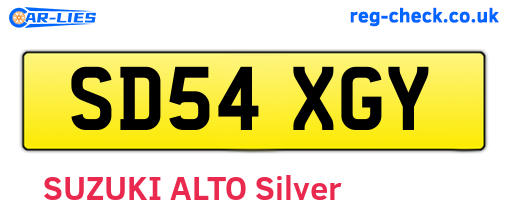 SD54XGY are the vehicle registration plates.