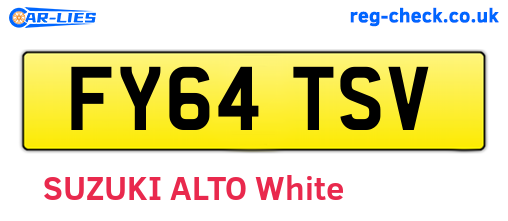 FY64TSV are the vehicle registration plates.
