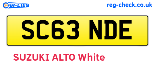 SC63NDE are the vehicle registration plates.