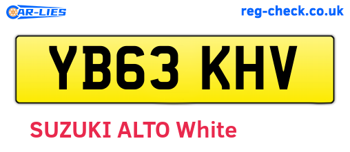 YB63KHV are the vehicle registration plates.