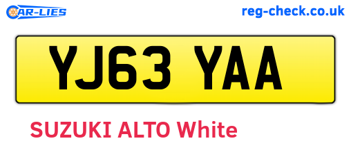 YJ63YAA are the vehicle registration plates.