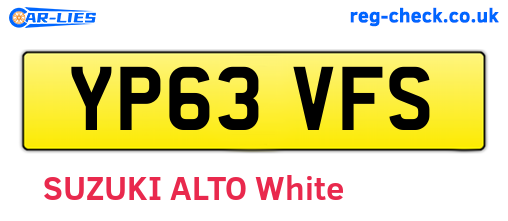 YP63VFS are the vehicle registration plates.