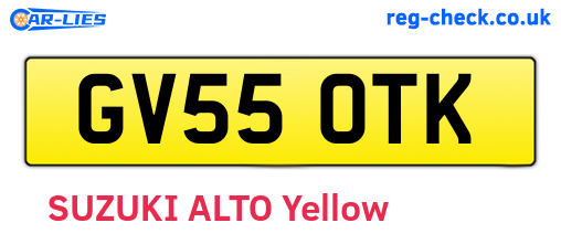 GV55OTK are the vehicle registration plates.