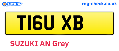 T16UXB are the vehicle registration plates.