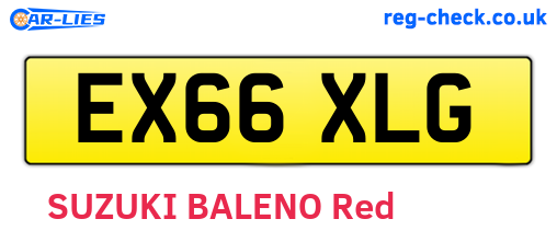 EX66XLG are the vehicle registration plates.