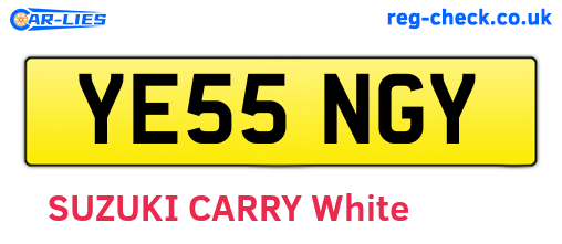YE55NGY are the vehicle registration plates.