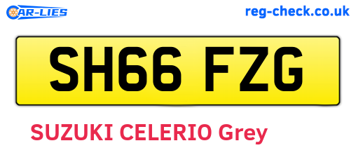 SH66FZG are the vehicle registration plates.