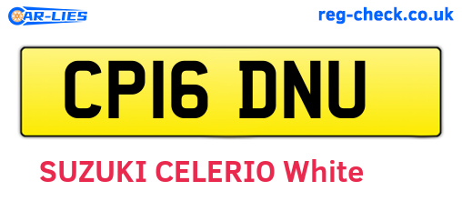 CP16DNU are the vehicle registration plates.