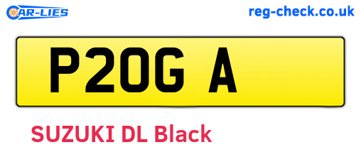P2OGA are the vehicle registration plates.