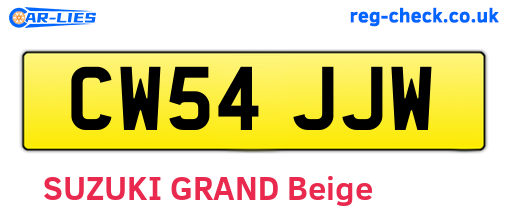 CW54JJW are the vehicle registration plates.