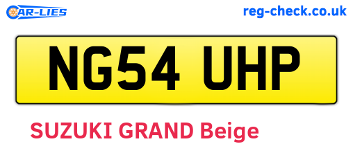 NG54UHP are the vehicle registration plates.