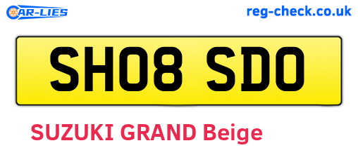 SH08SDO are the vehicle registration plates.