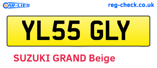 YL55GLY are the vehicle registration plates.