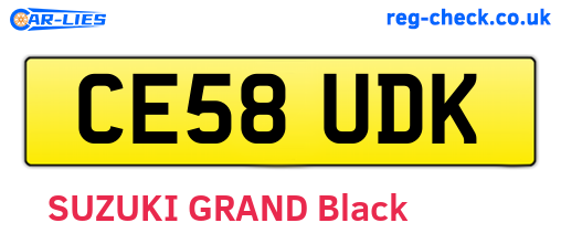 CE58UDK are the vehicle registration plates.