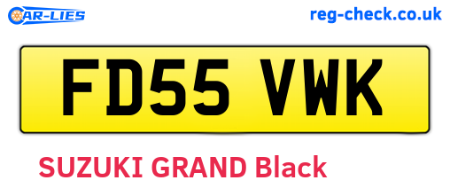 FD55VWK are the vehicle registration plates.