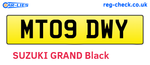 MT09DWY are the vehicle registration plates.
