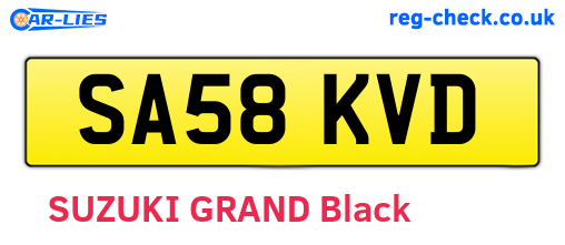 SA58KVD are the vehicle registration plates.