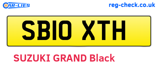 SB10XTH are the vehicle registration plates.
