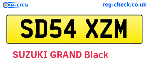 SD54XZM are the vehicle registration plates.