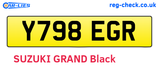 Y798EGR are the vehicle registration plates.