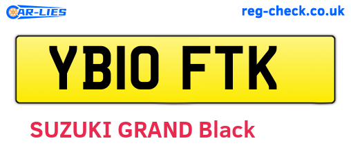 YB10FTK are the vehicle registration plates.