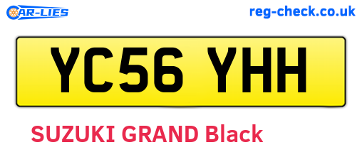YC56YHH are the vehicle registration plates.