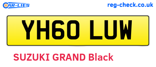YH60LUW are the vehicle registration plates.