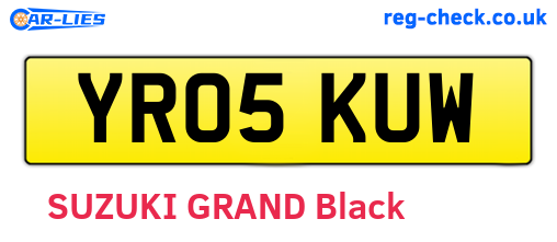 YR05KUW are the vehicle registration plates.