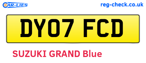DY07FCD are the vehicle registration plates.