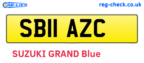 SB11AZC are the vehicle registration plates.