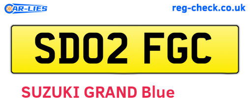 SD02FGC are the vehicle registration plates.