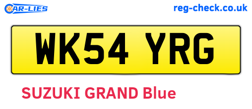 WK54YRG are the vehicle registration plates.