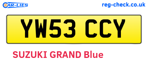 YW53CCY are the vehicle registration plates.